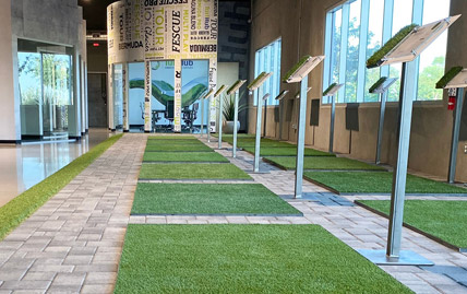 Turf Hub Showroom featuring wholesale artificial grass