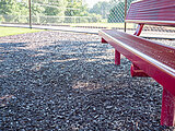 Bonded rubber mulch used at Christian Heritage School