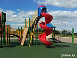 Playground installed with poured-in-place rubber surfacing