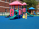 Poured-in-place rubber surfacing installed at Brentwood Young Childrens in Tennessee